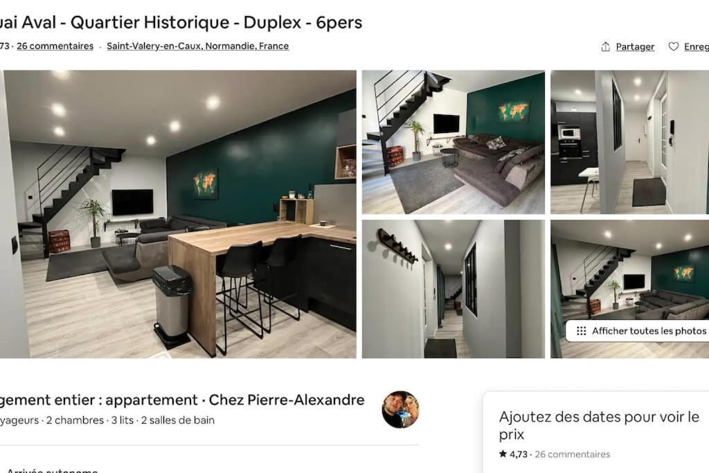 Apartament Quartier Historique Duplex 6Pers Saint-Valery-en-Caux Zewnętrze zdjęcie